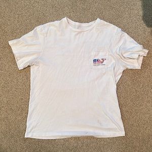 Vineyard Vines short sleeve White American Flag Whale